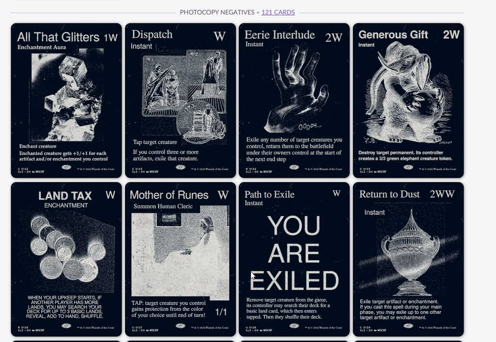 The Zeta Set: All 121 Secret Lair x MSCHF Cards